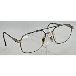 Vtg Luxottica Gilbert Natural GP Gold Metal Eyeglass Frames Italy 52-18-140 K6